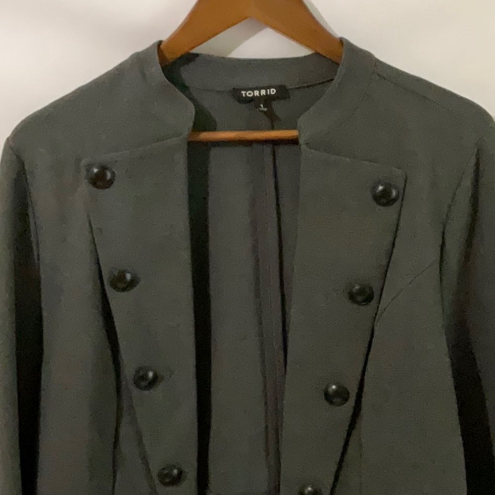 Torrid Women's Dark Gray Double-Breasted Coat